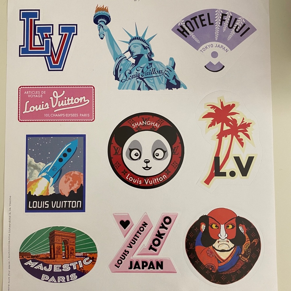 Authentic Louis Vuitton stickers